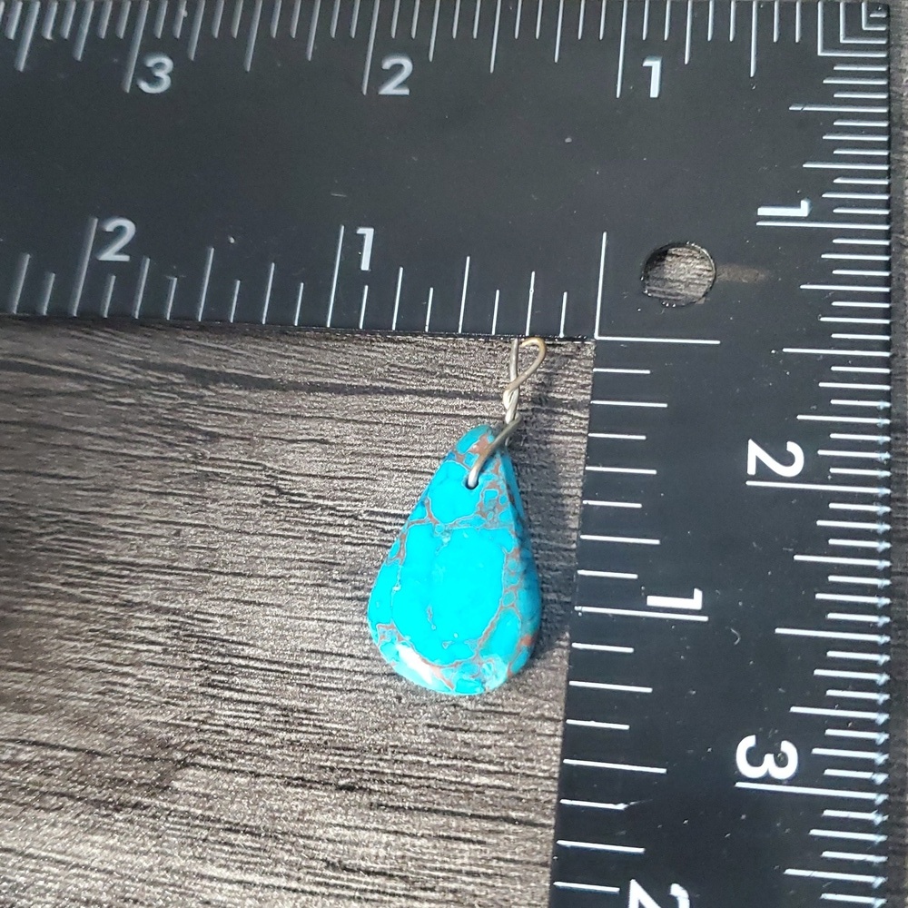 Turquoise Teardrop Pendant P327 - Picture 3 of 3